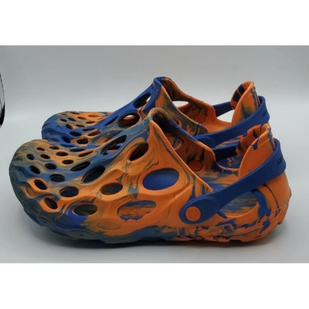Merrell Hydro Moc Water Shoes Clogs Sandal Orange Blue Men 9 Women 10.5 Unisex